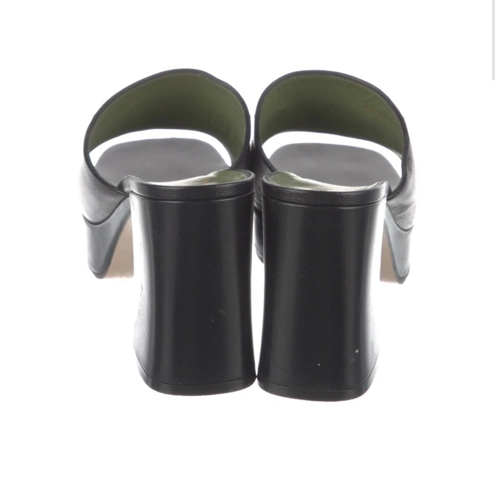 Gucci Black Leather Platform Mules - Picture 4 of 5